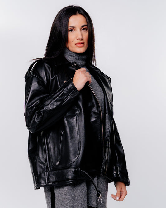 Noir Δερμάτινο Μπουφάν