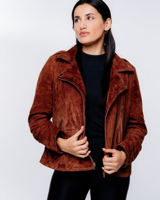 Camel Suede Μπουφάν