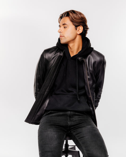 Night Line Δερμάτινο Μπουφάν